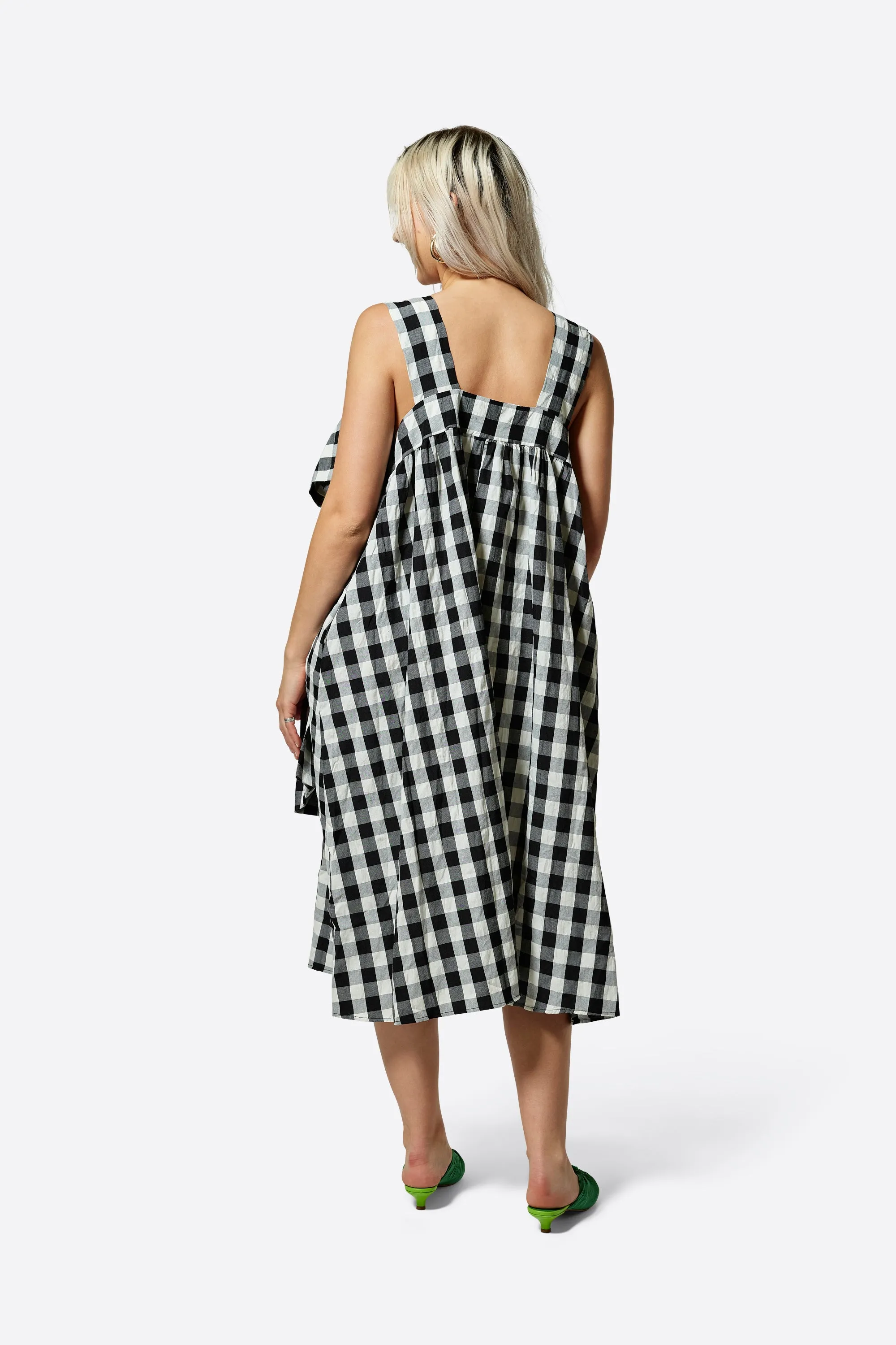 BOWBOW GINGHAM MAXI DRESS