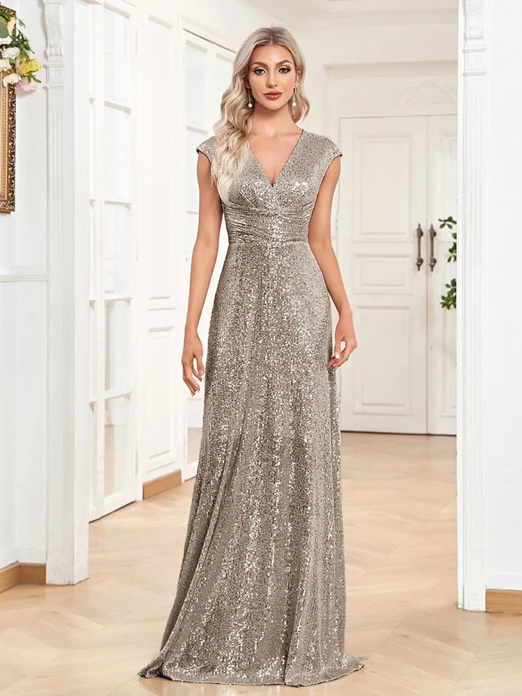 Bright Night Sequins Women's Prom Gown