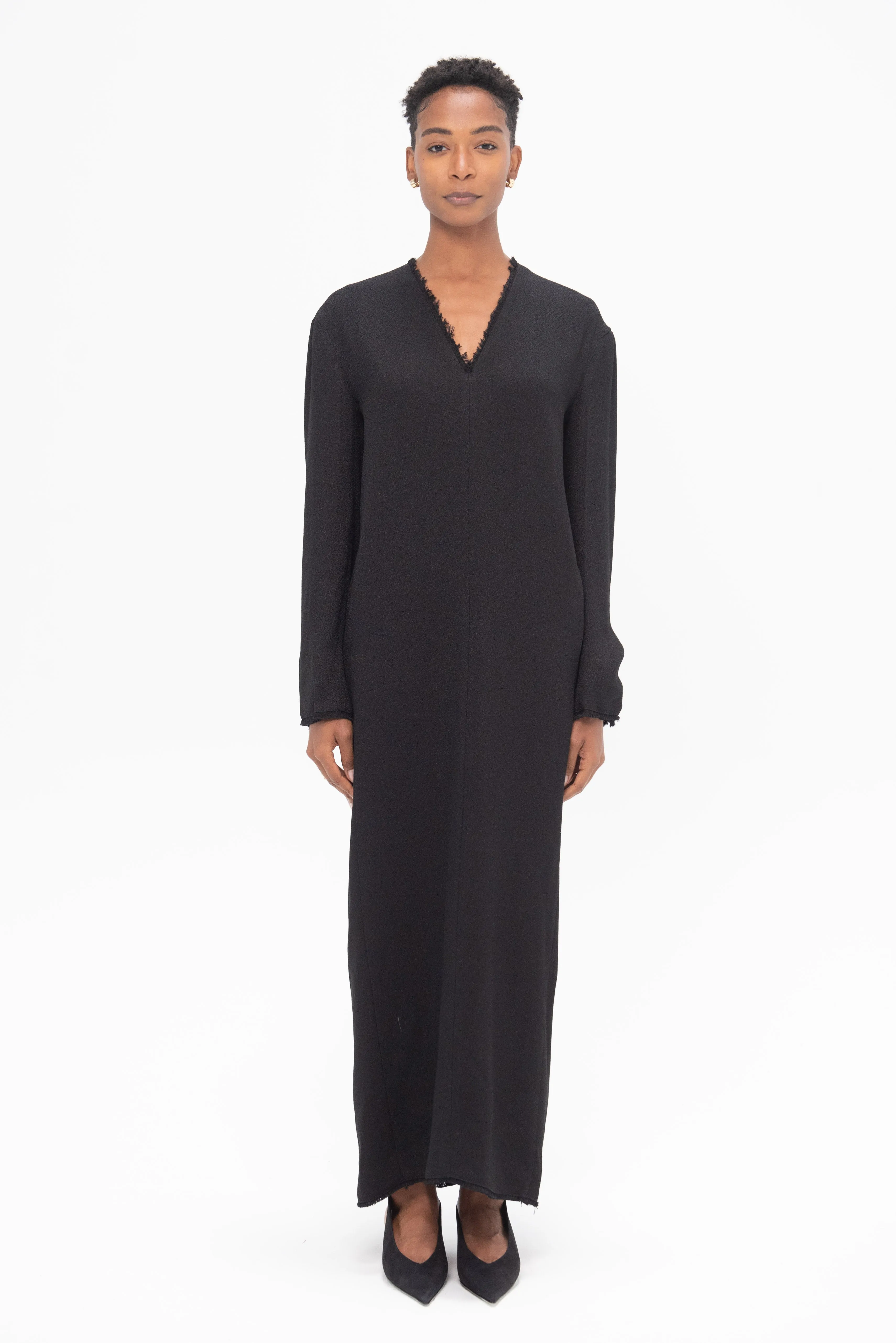 Broad Sablé Dress, Black