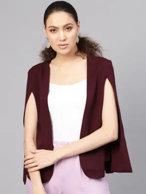 Burgundy Cape Jacket