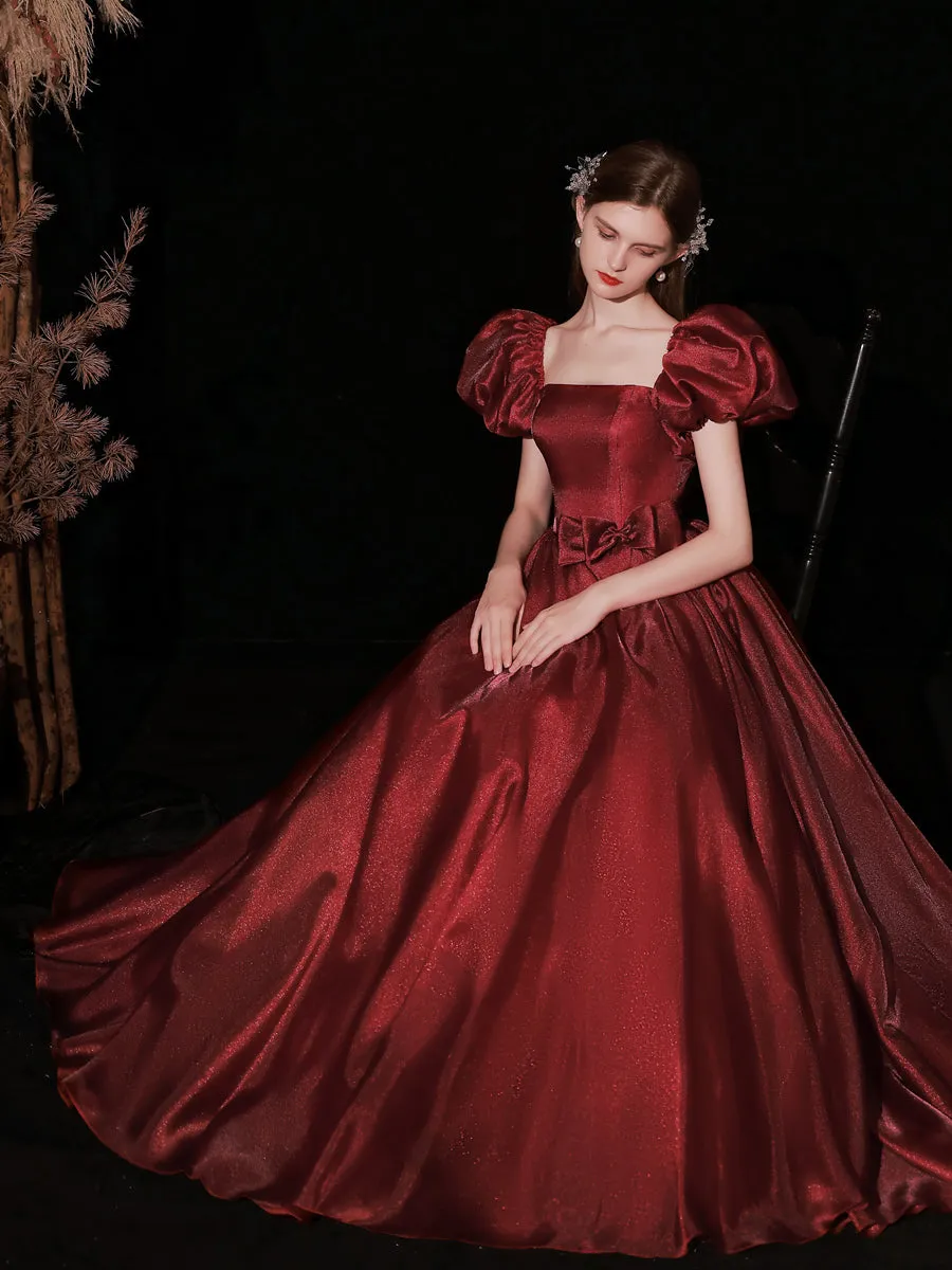 Burgundy Disney Princess inspired Ball Gown Prom Dress