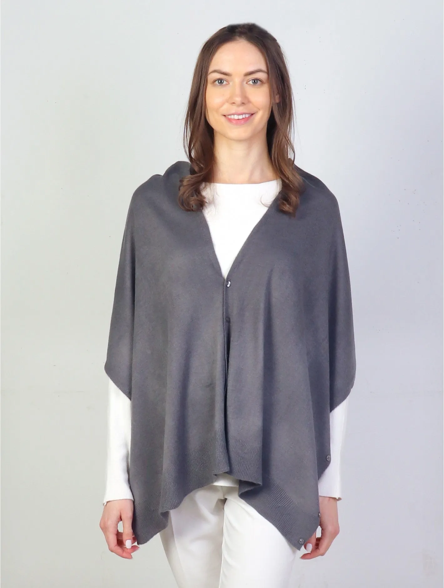 Button Scarf Cape (Assorted Colours)