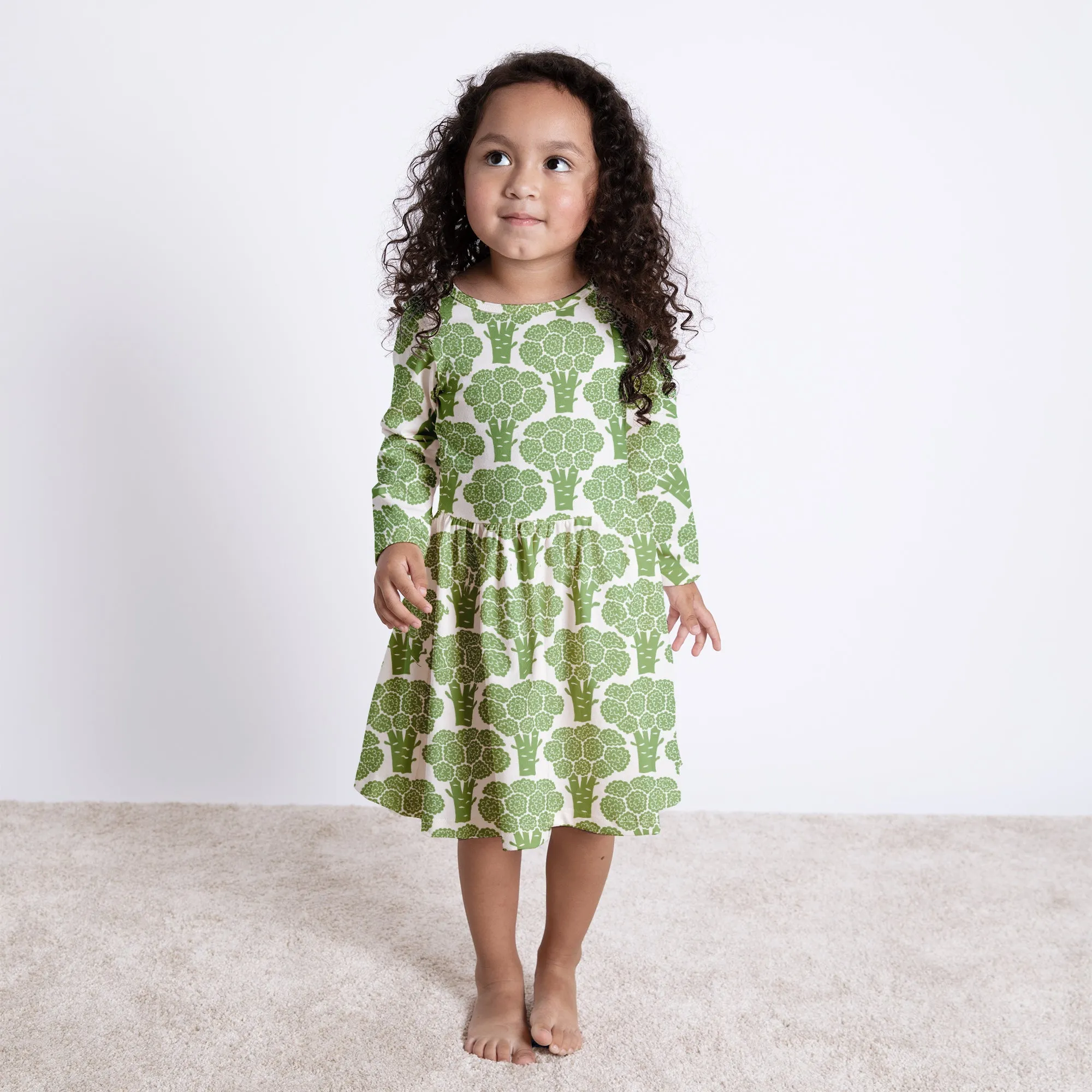 Calgary Dress - Broccoli Green