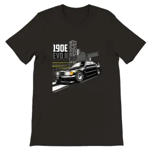 Car T-shirt - 190E Evo II Legend - Artwork - Premium Unisex T-shirt