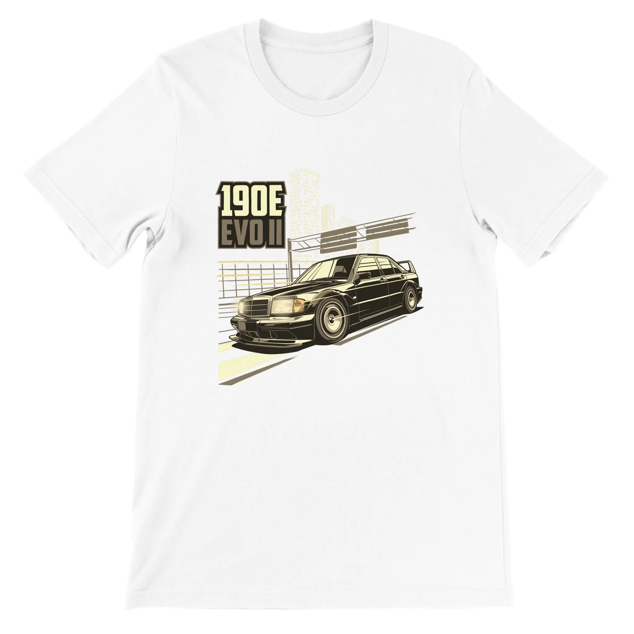 Car T-shirt - 190E Evo II Legend - Artwork - Premium Unisex T-shirt