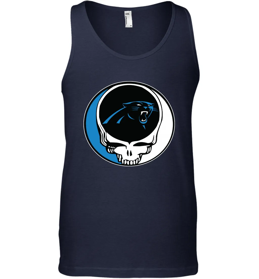 Carolina Panthers Grateful Dead Steal Your Face NFL Football Mens Tank Top