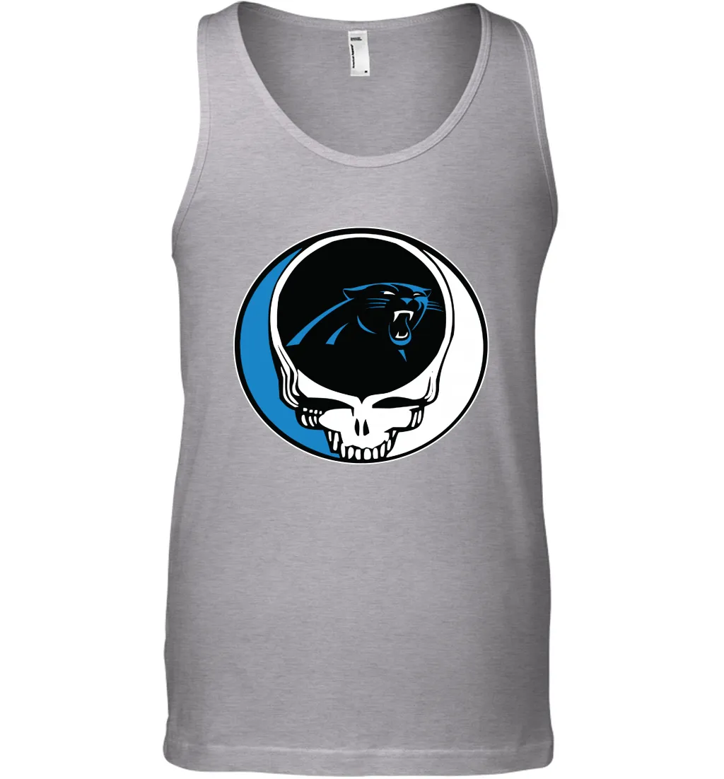 Carolina Panthers Grateful Dead Steal Your Face NFL Football Mens Tank Top