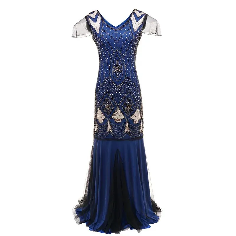 Cecily- the Floor Length 1920s Inspired Beaded Dress 8 Colors