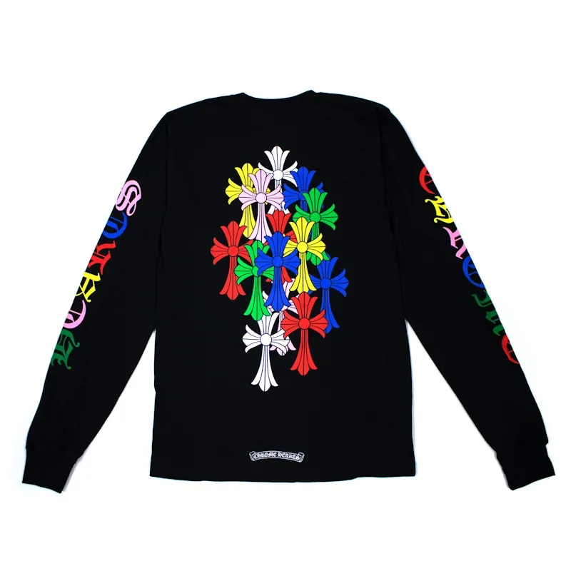 Chrome Hearts Multi Color Cross Cemetery L/S T-Shirt Black