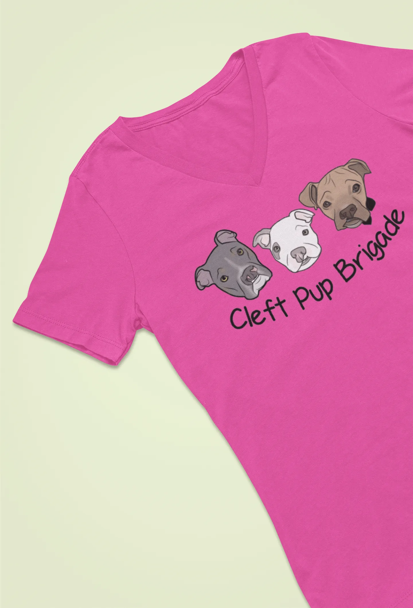 Cleft Pup Brigade V Neck (available in several colors)