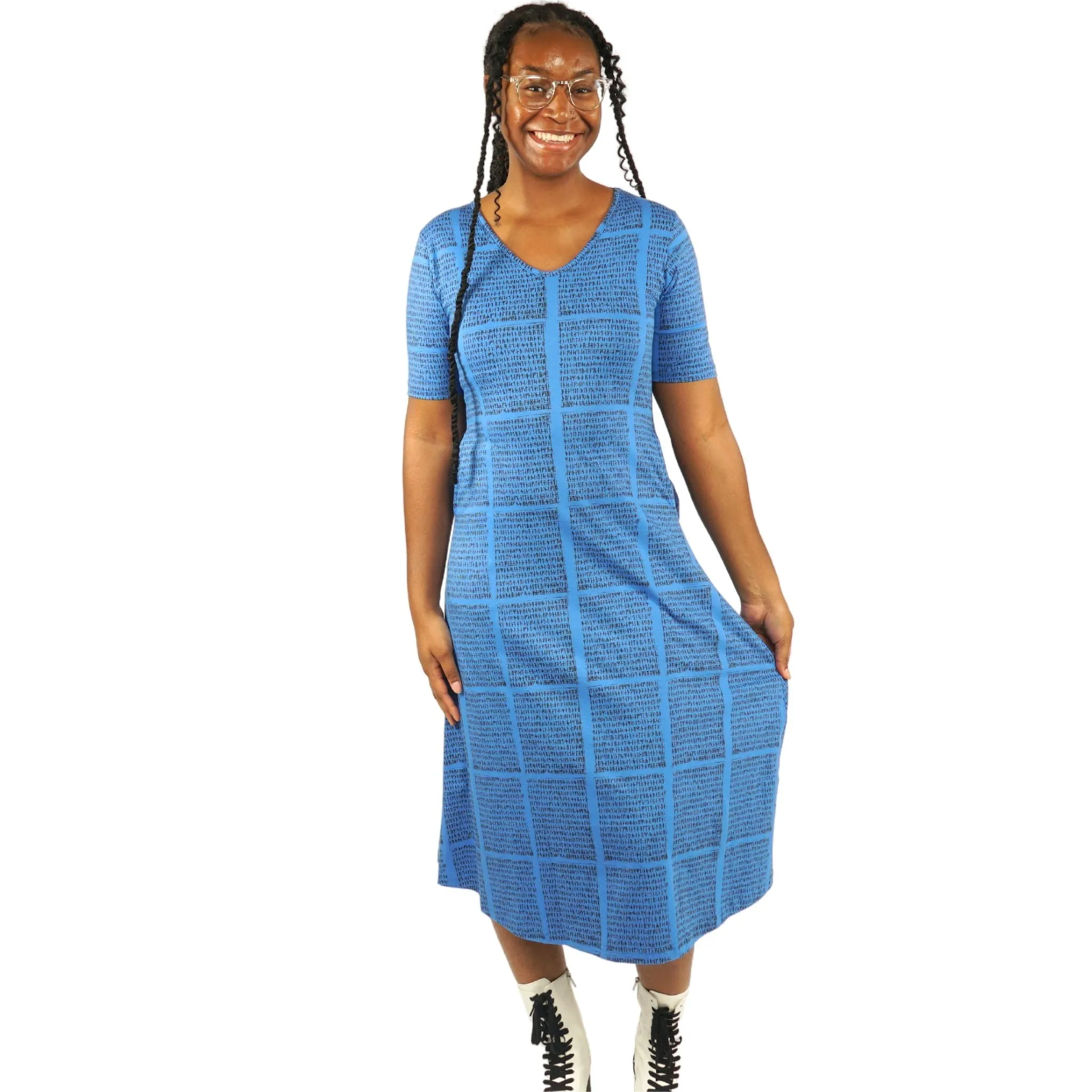 Codex Runicus Midi Dress (No Waist Seam) [FINAL SALE]