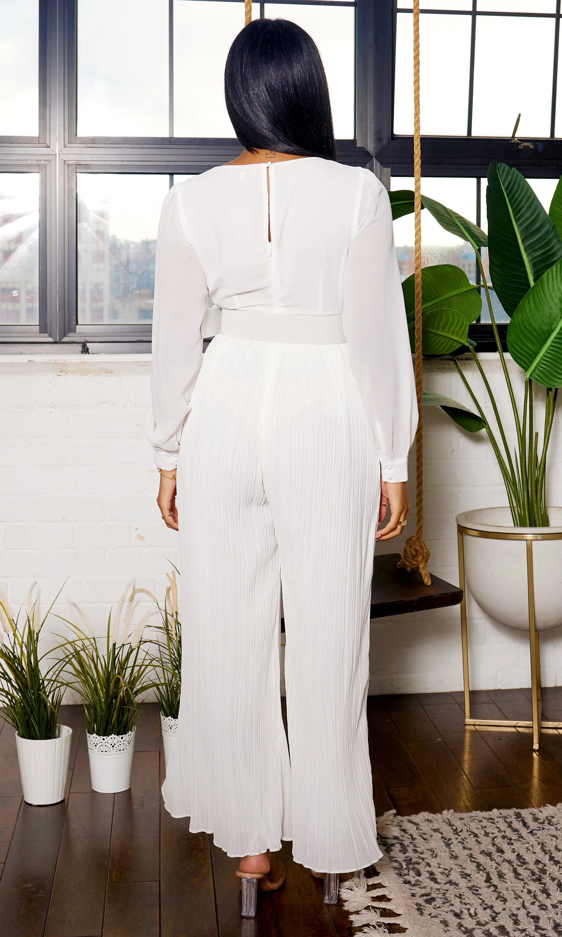 Confidence -  Off White Flowy Jumpsuit FINAL SALE