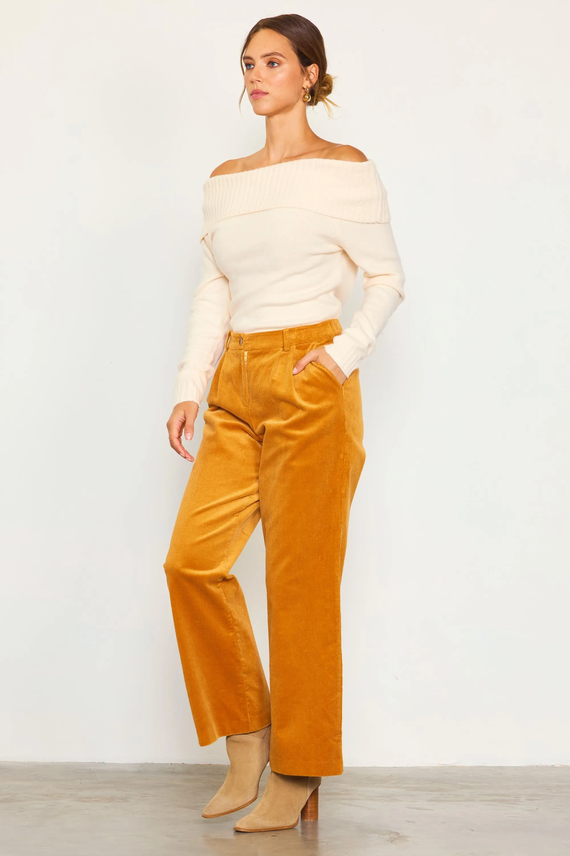 Corduroy Wide-Leg Trouser