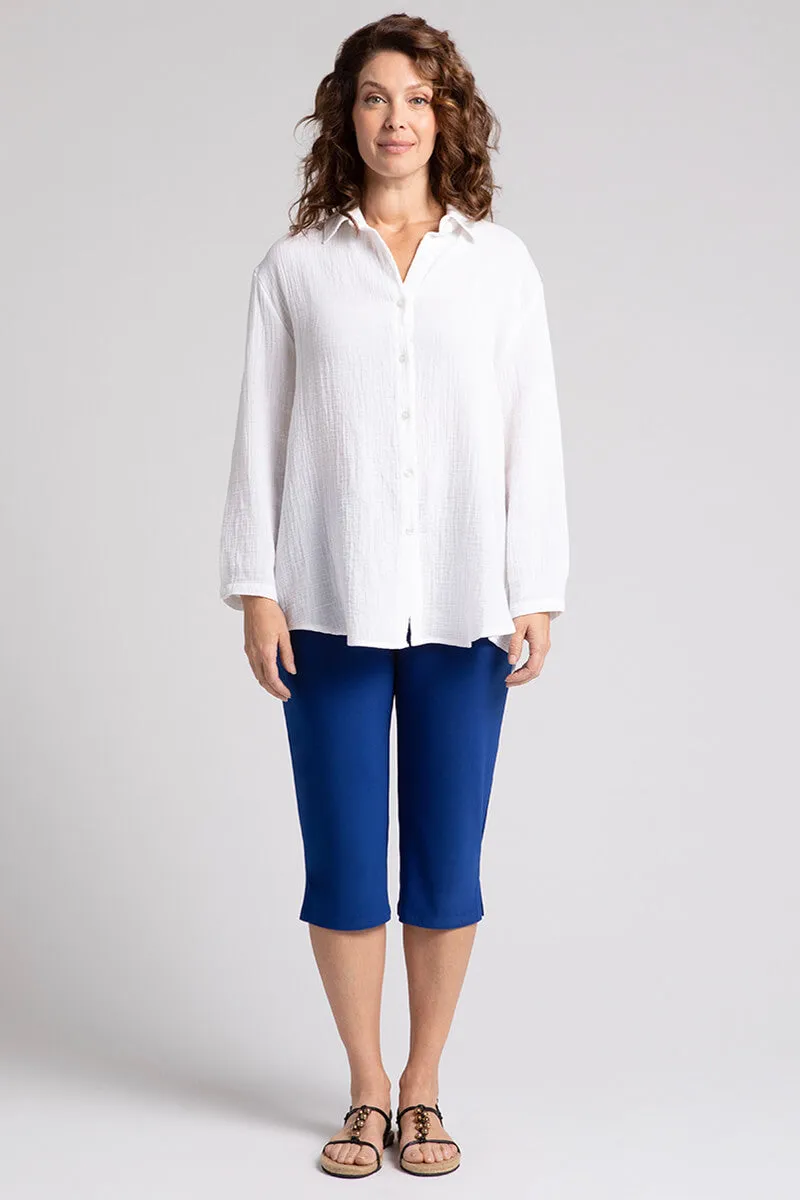 Cotton Gauze Easy Shirt | White