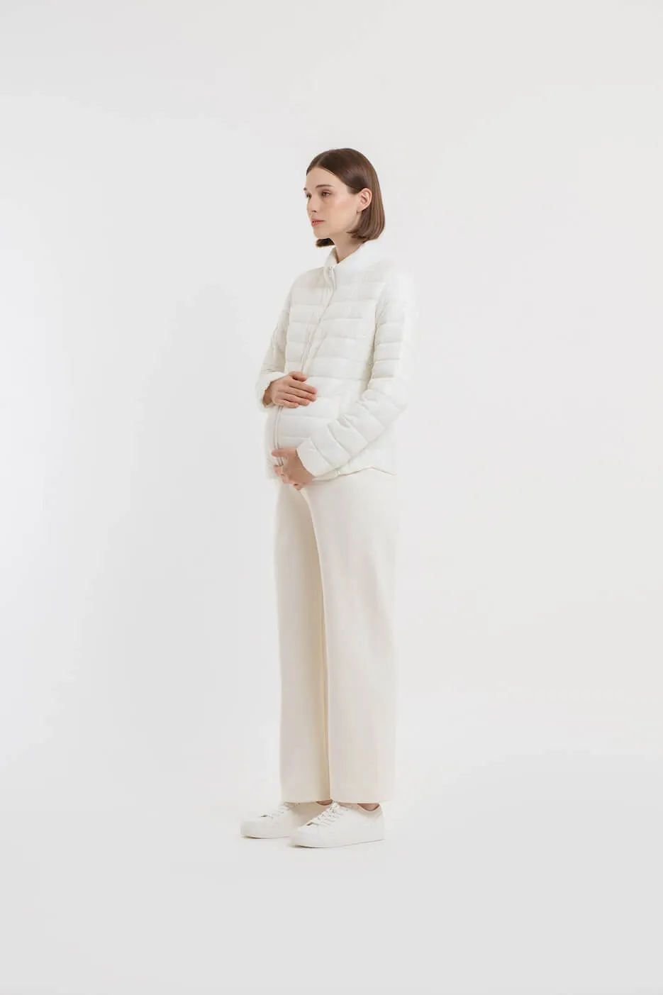 Cream Ultrasoft Winter Maternity Pants