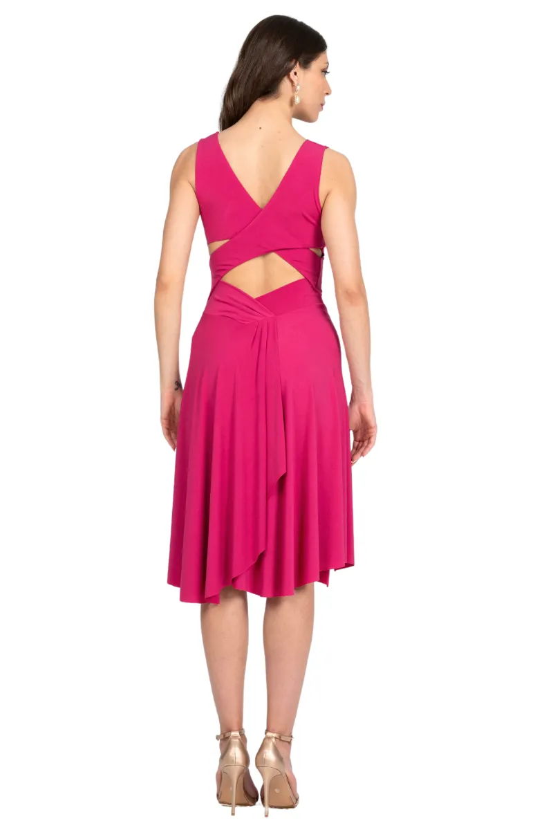 Crisscross Tango Dress with Back Draping