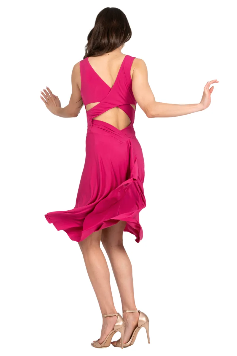 Crisscross Tango Dress with Back Draping