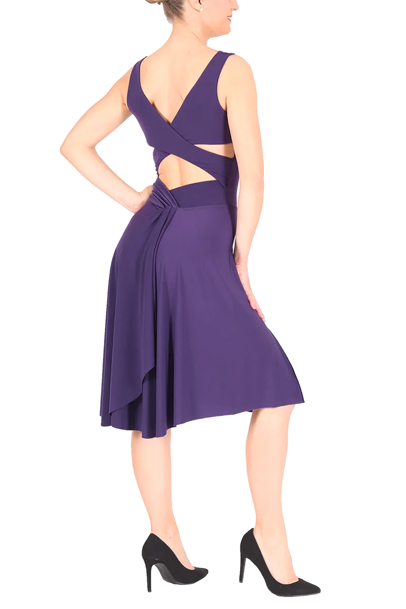 Crisscross Tango Dress with Back Draping