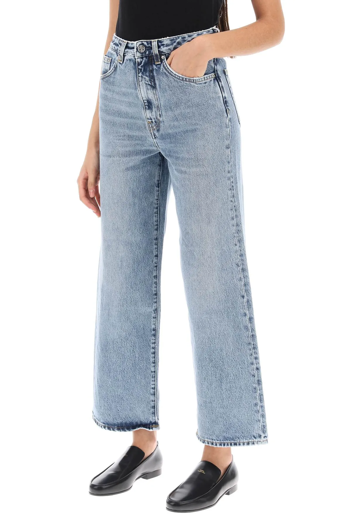 cropped flare jeans