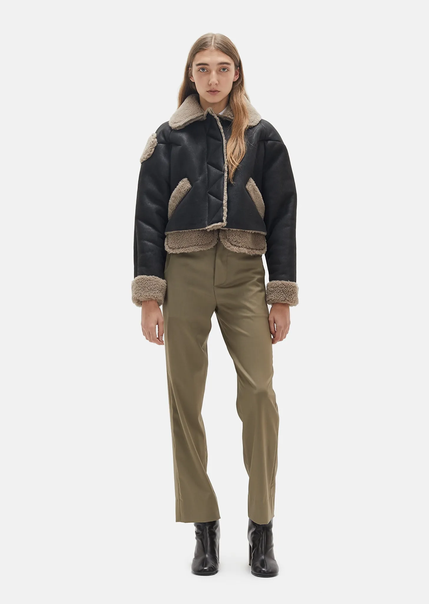 Cropped Shearling Jacket