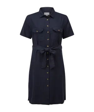 Daisy Linen Dress - Navy