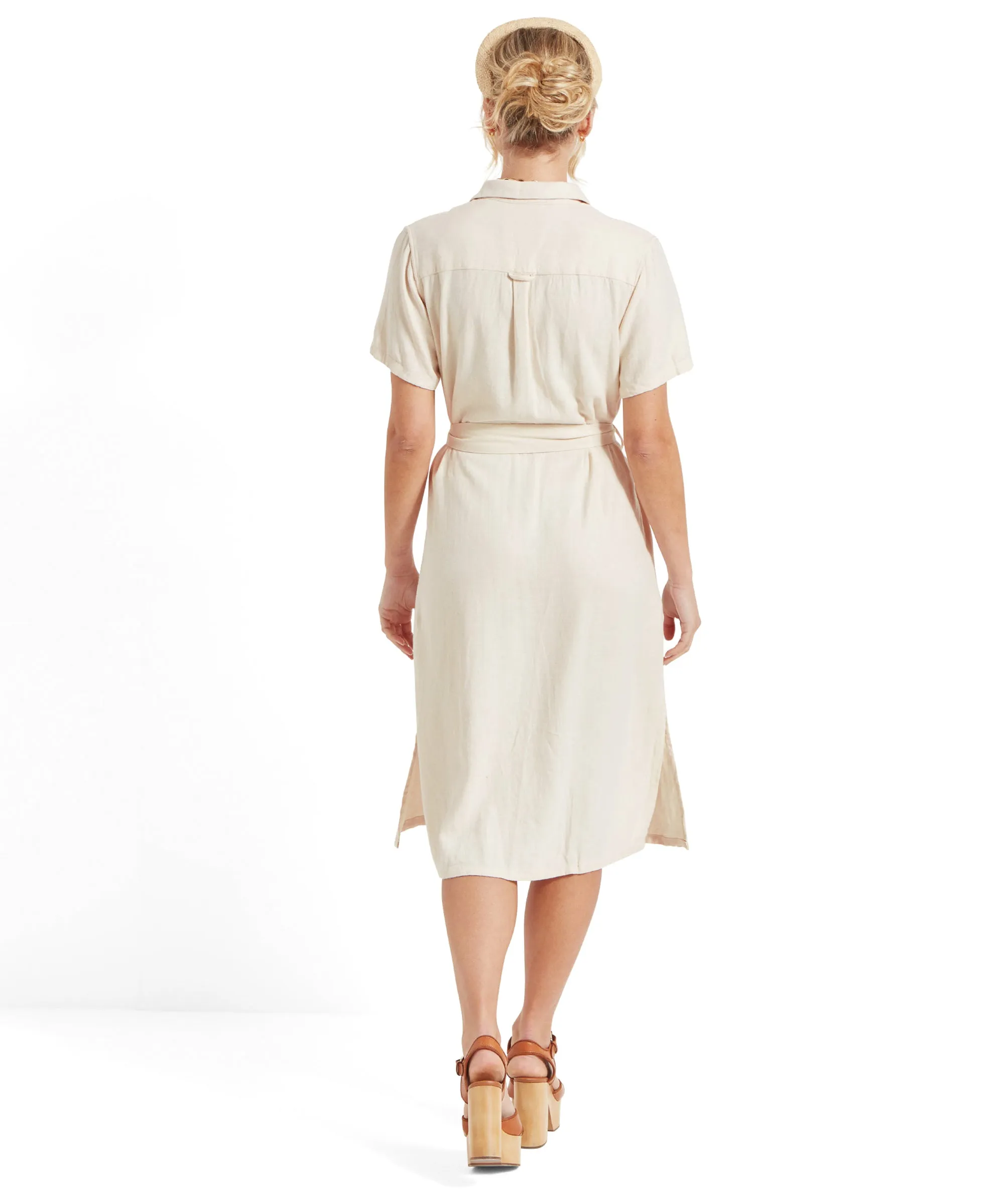 Daisy Linen Dress - Oat