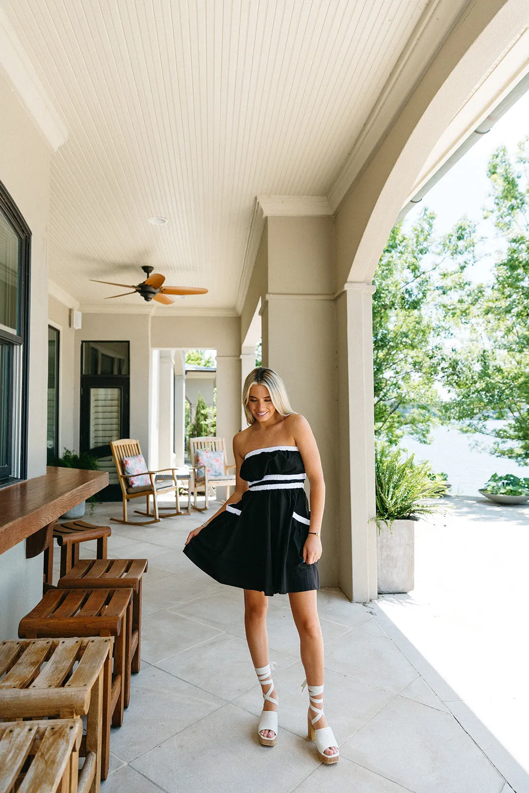 Danica Mini Dress - Black/White