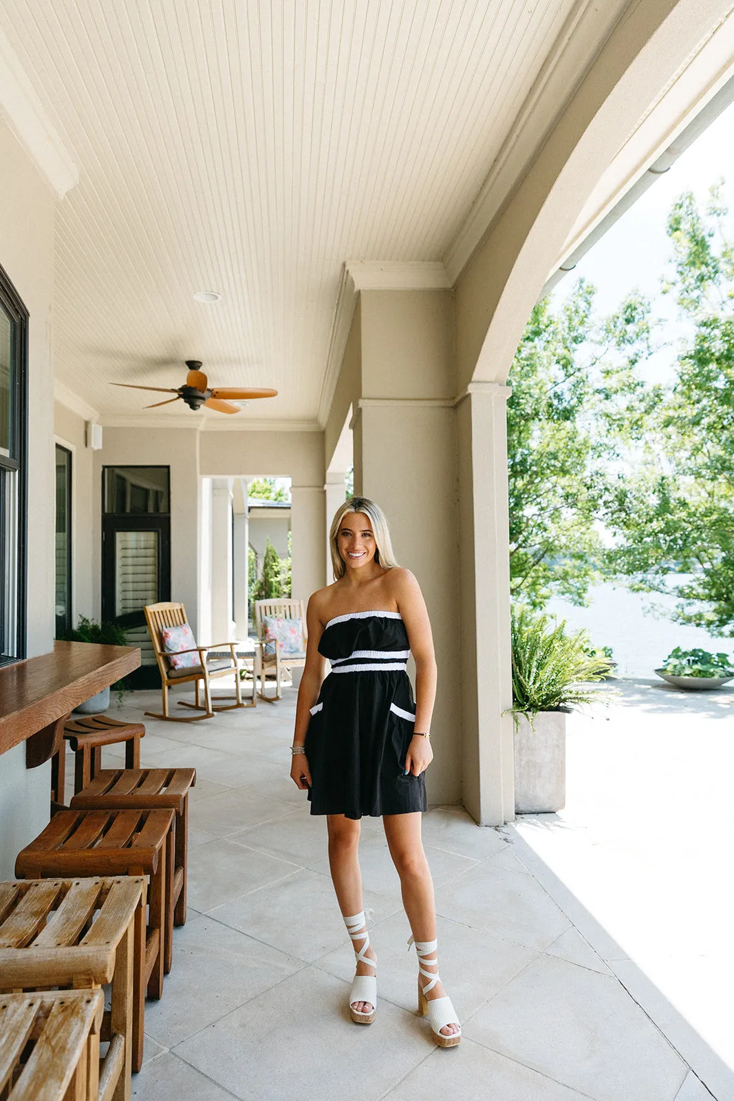 Danica Mini Dress - Black/White