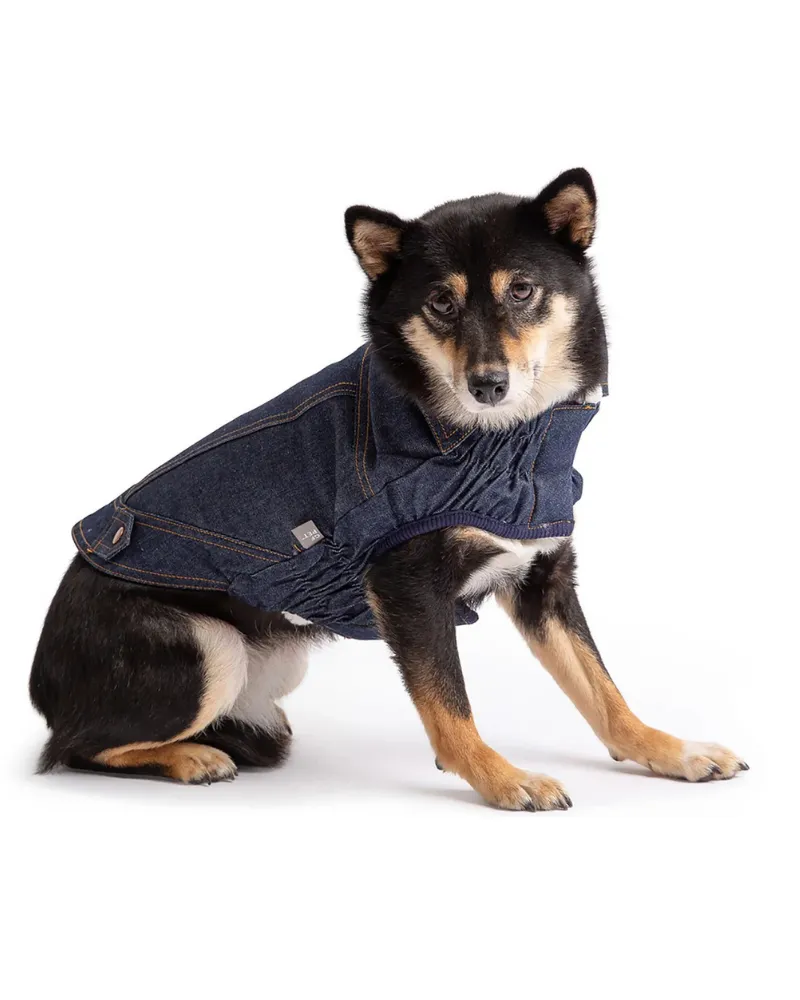 Dark Denim & Shearling Dog Jacket (FINAL SALE)