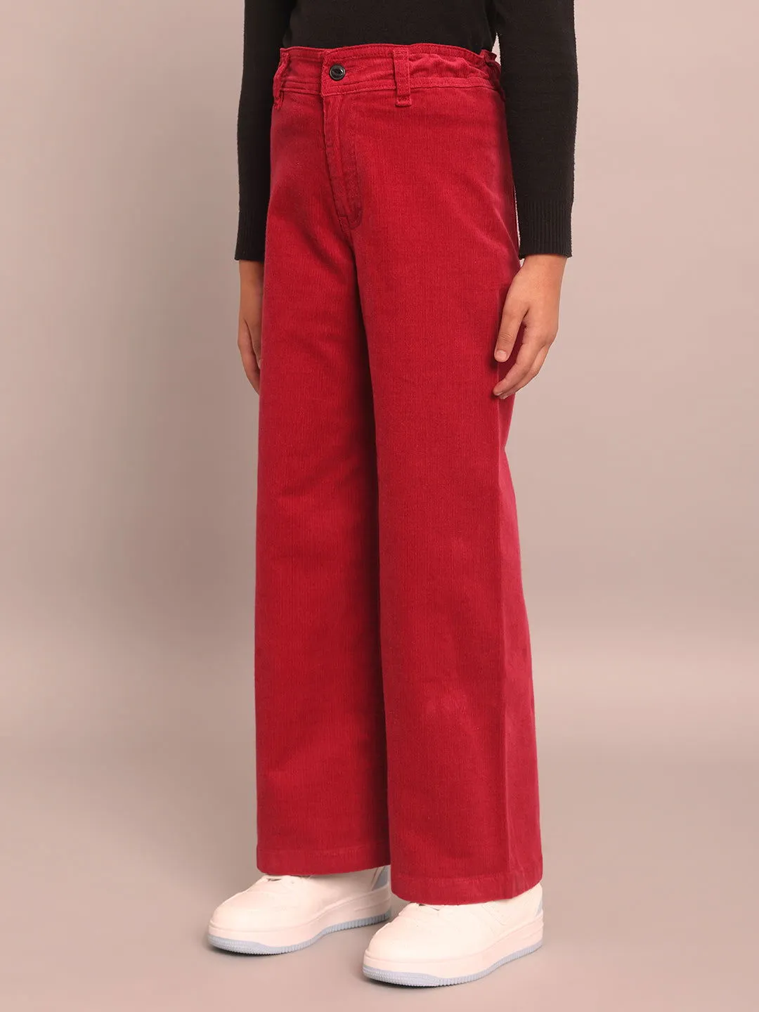 Dark red trousers for kids