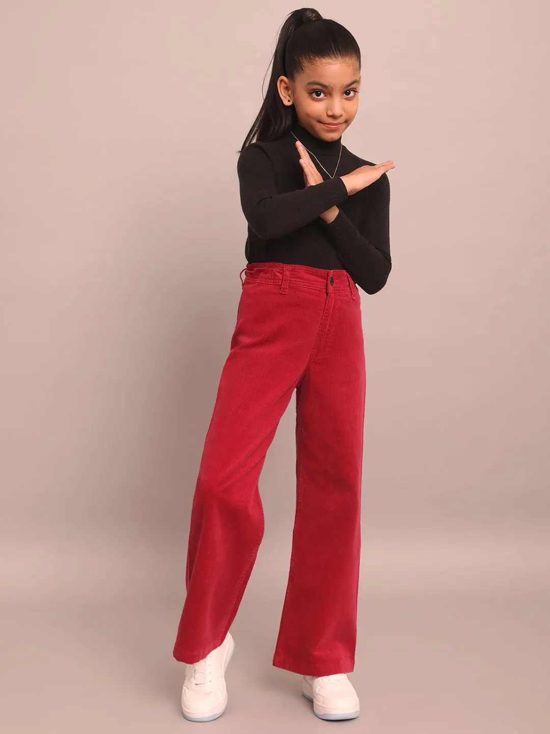 Dark red trousers for kids