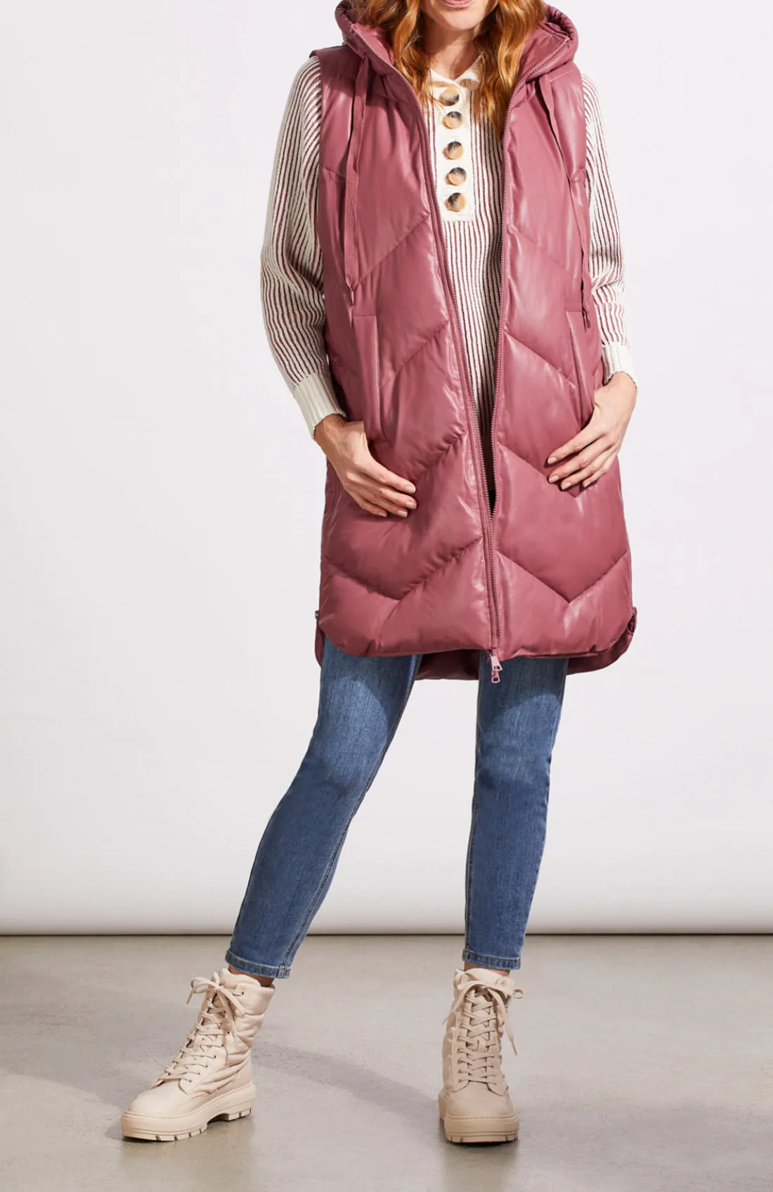 Deep Rose Puffer Vest