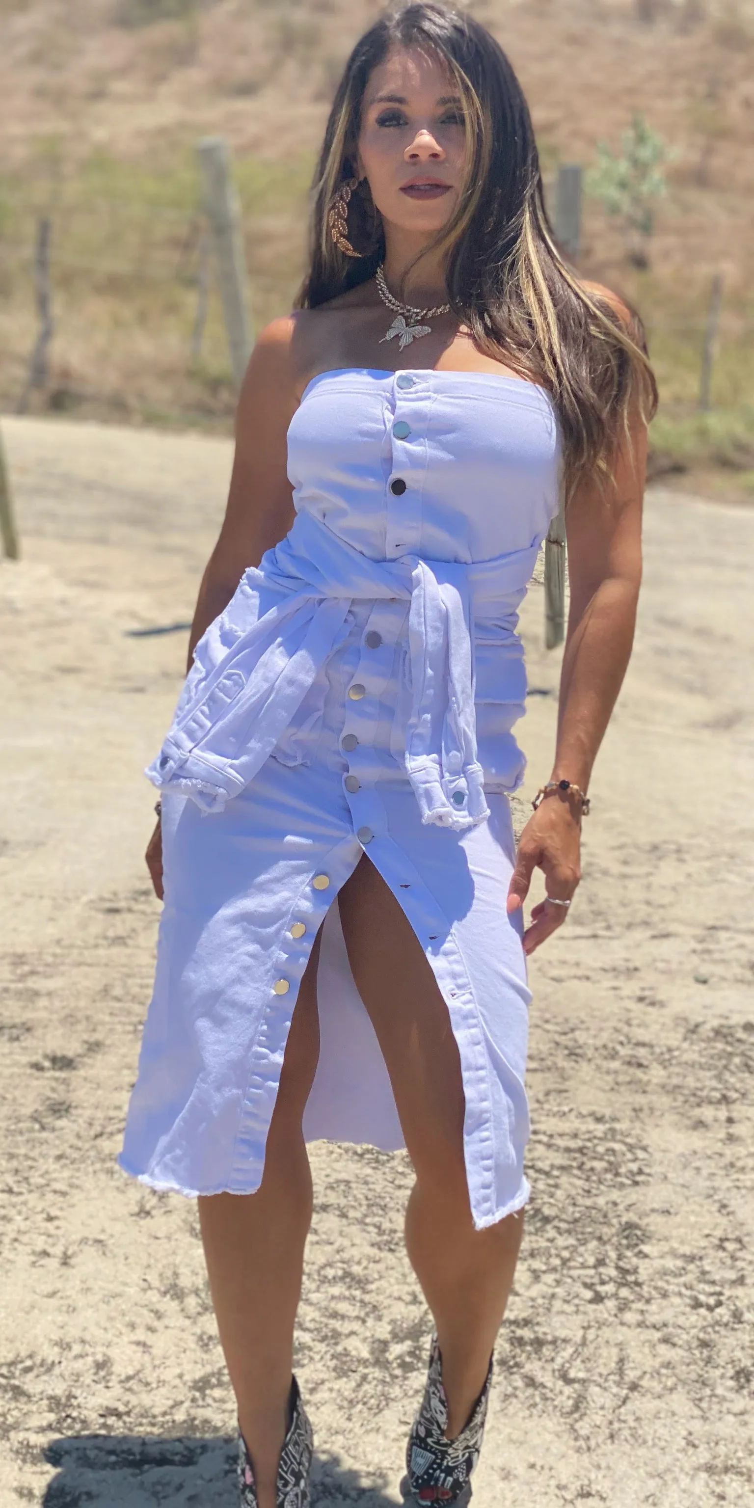 Denim Midi Dress