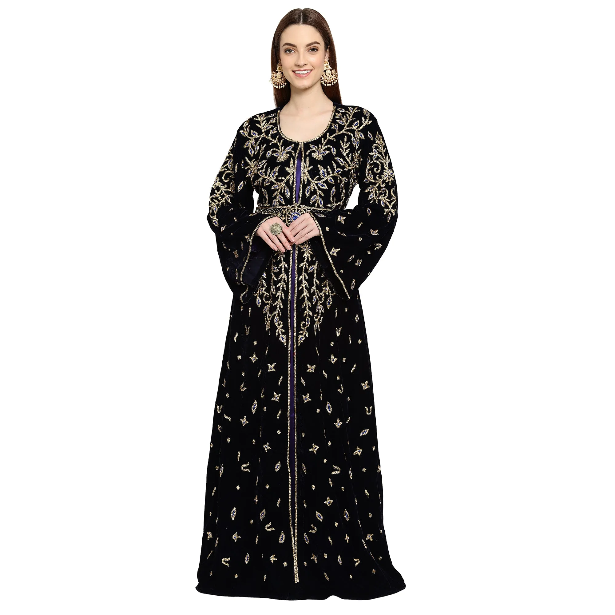 Designer Velvet Kaftan Wedding Dress