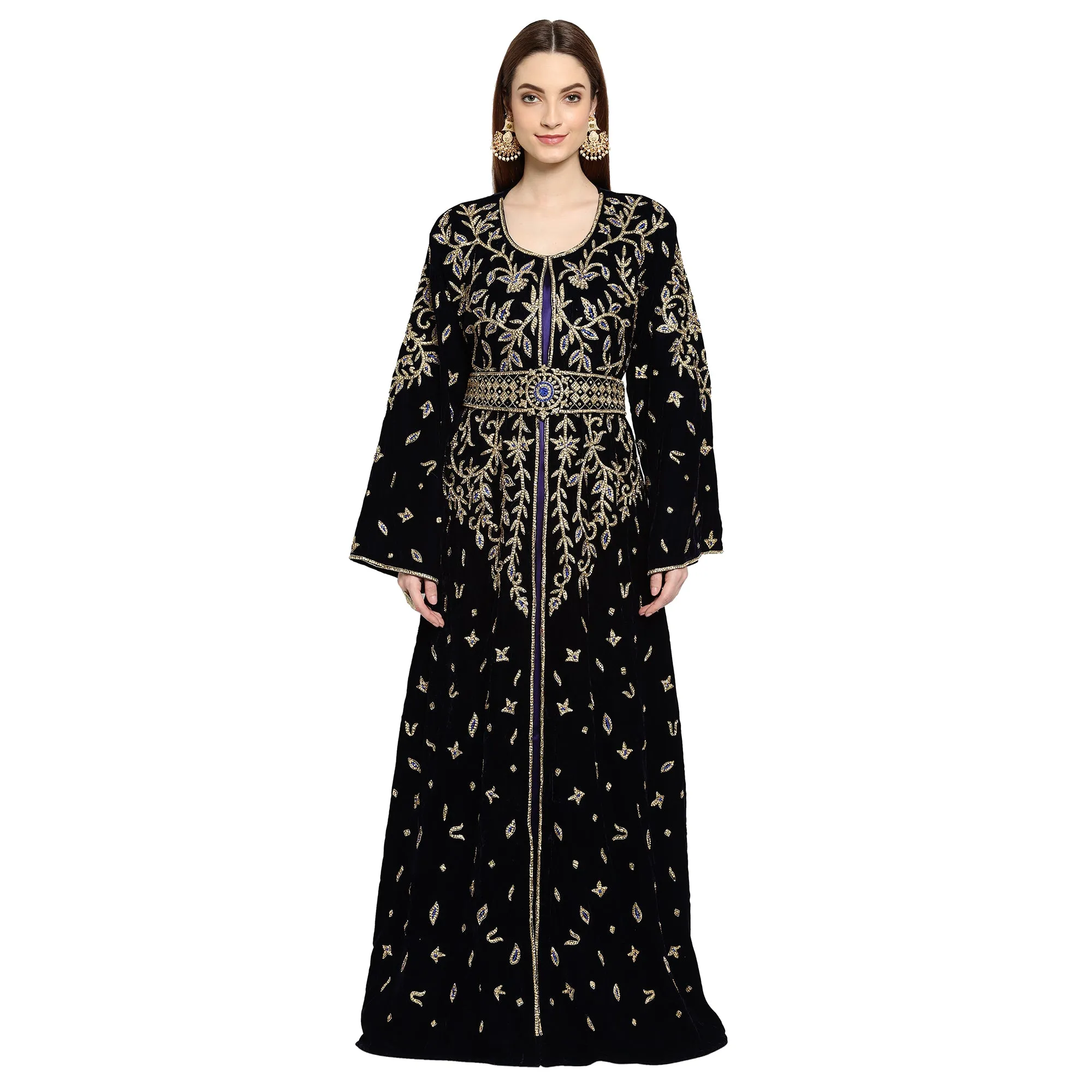 Designer Velvet Kaftan Wedding Dress