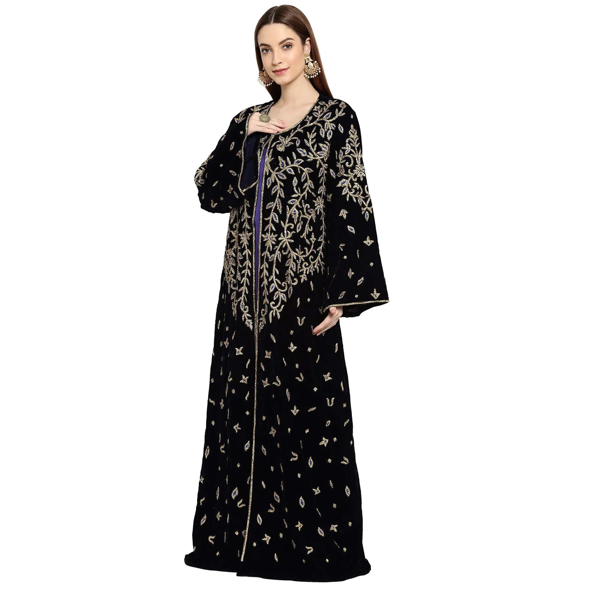 Designer Velvet Kaftan Wedding Dress