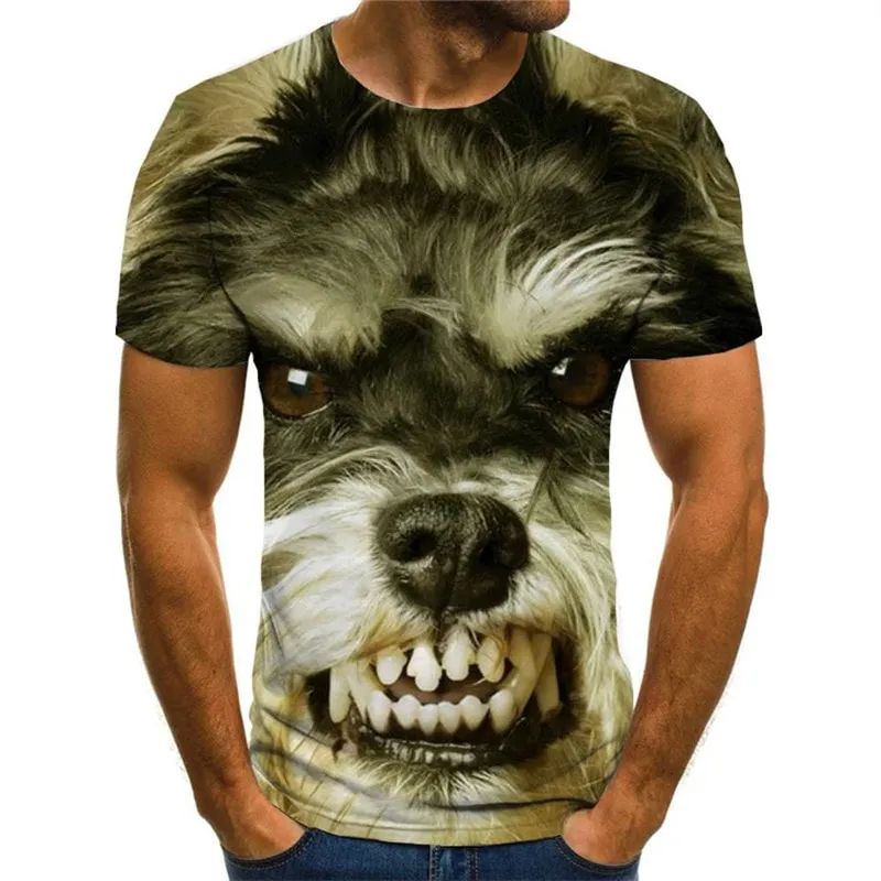 dog t shirts Novelty 3D shirt Puppy Cute animal big Smart dogs men Cool outfits