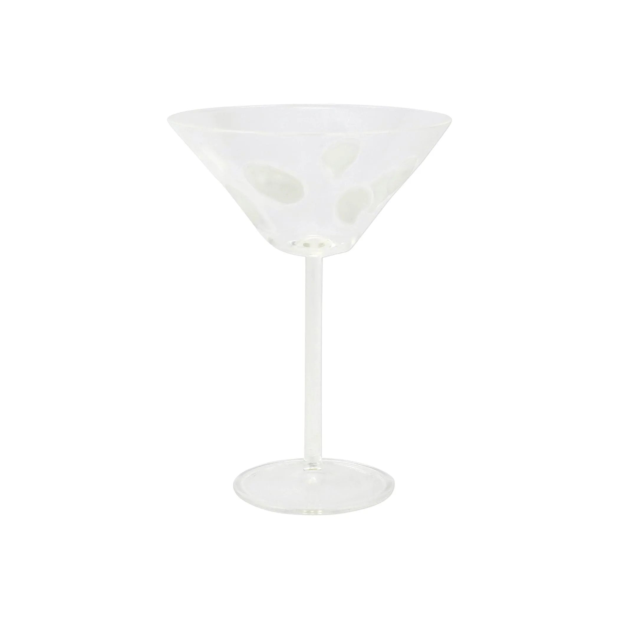 Drop White Martini Glass