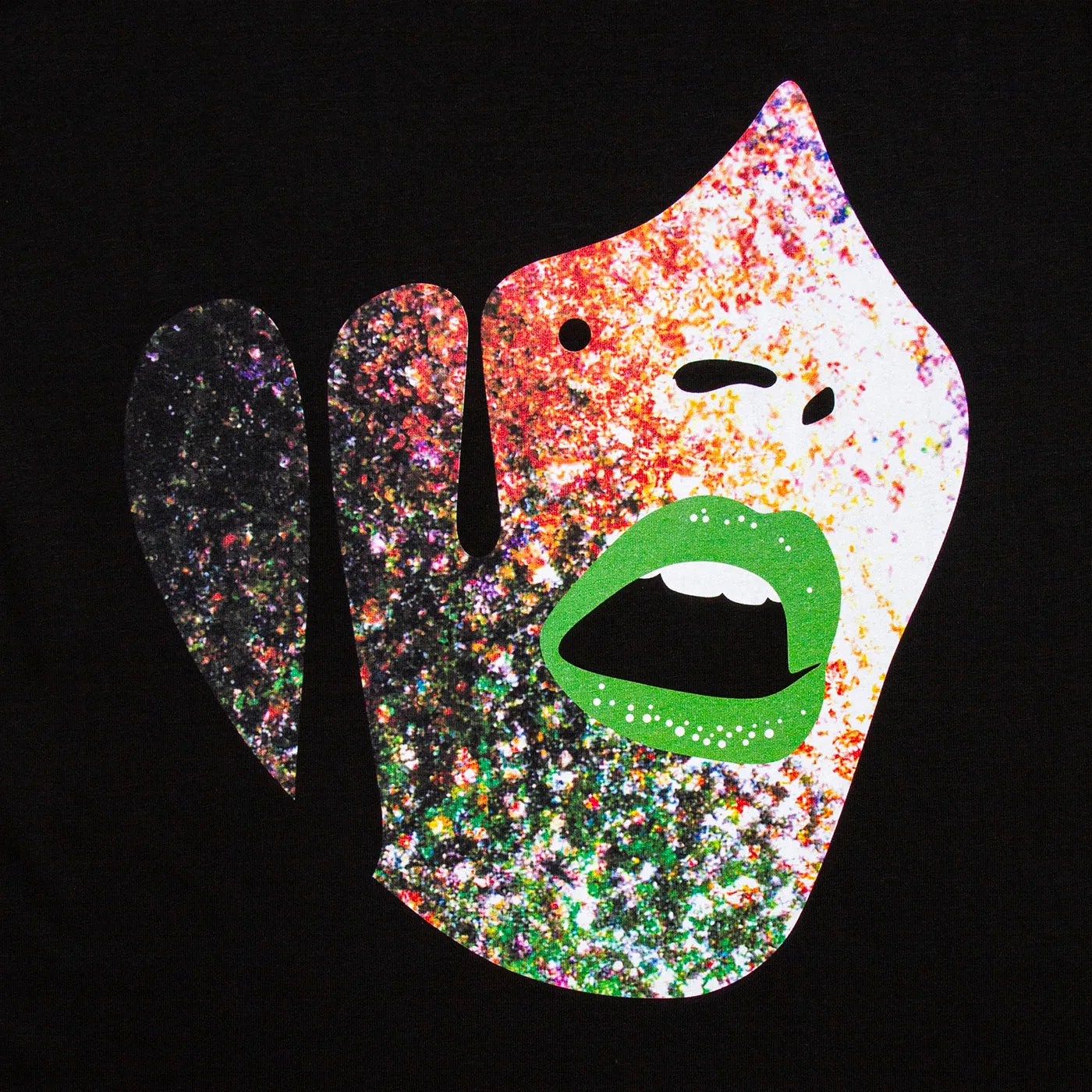 Droplet Face 007 - Tshirt - Black