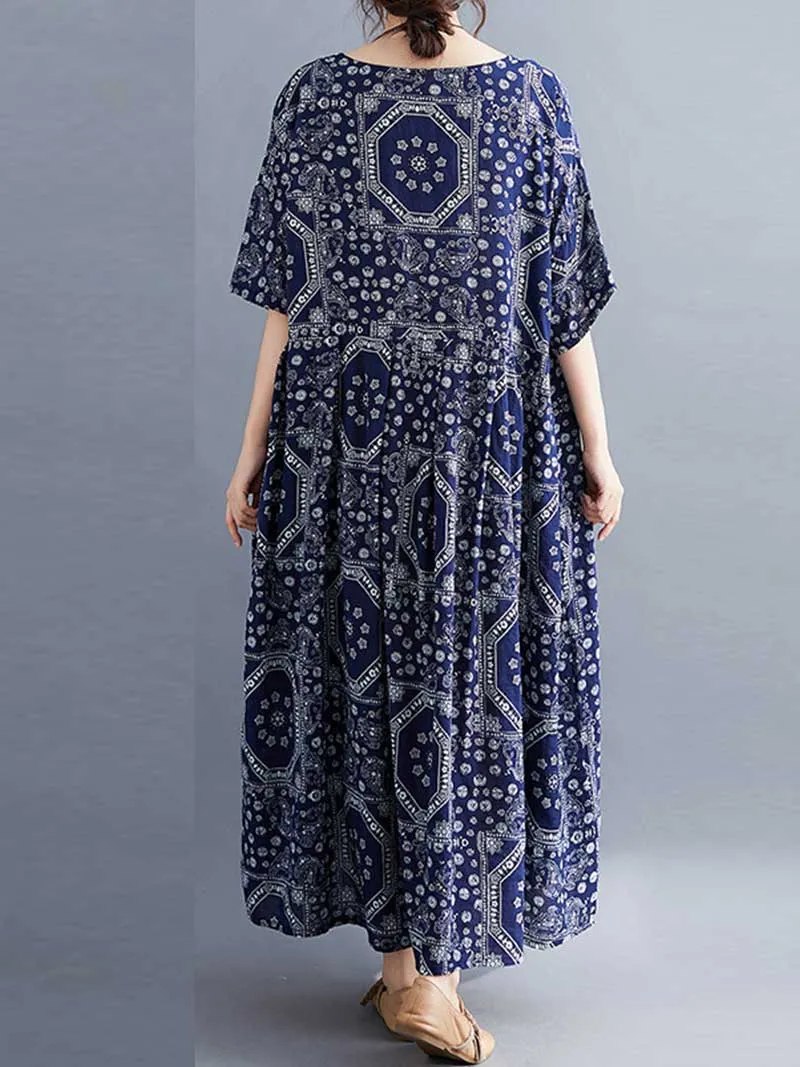 Easy To Find Printed Smock Dress