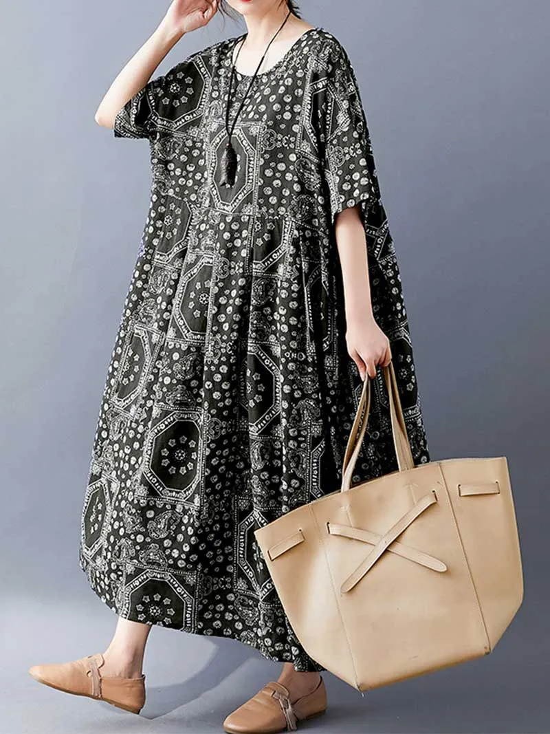 Easy To Find Printed Smock Dress