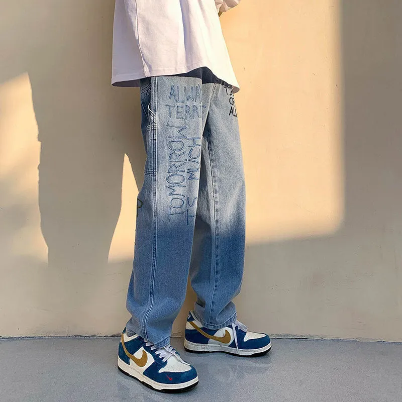 Embroidered Retro Jeans