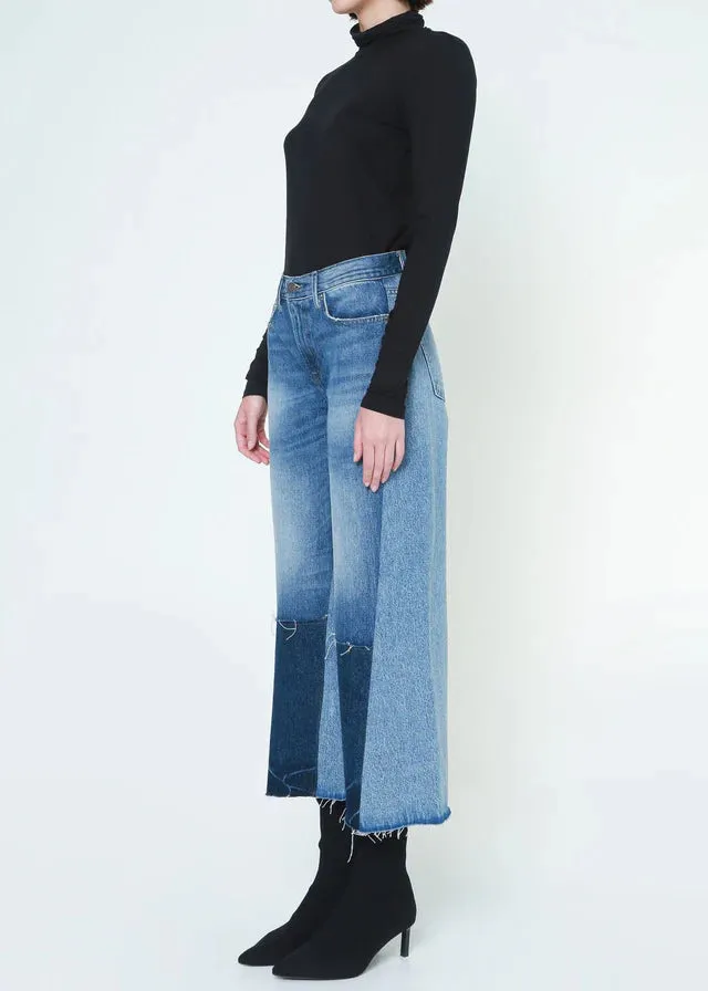 EMMA UPCYCLED CROPPED WIDE JEANS