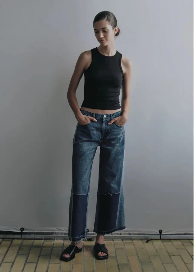 EMMA UPCYCLED CROPPED WIDE JEANS