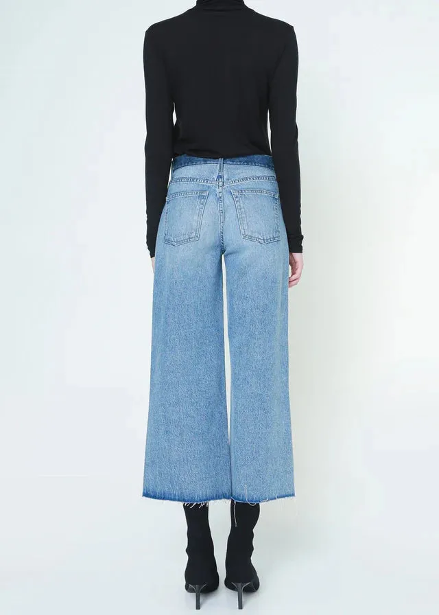 EMMA UPCYCLED CROPPED WIDE JEANS