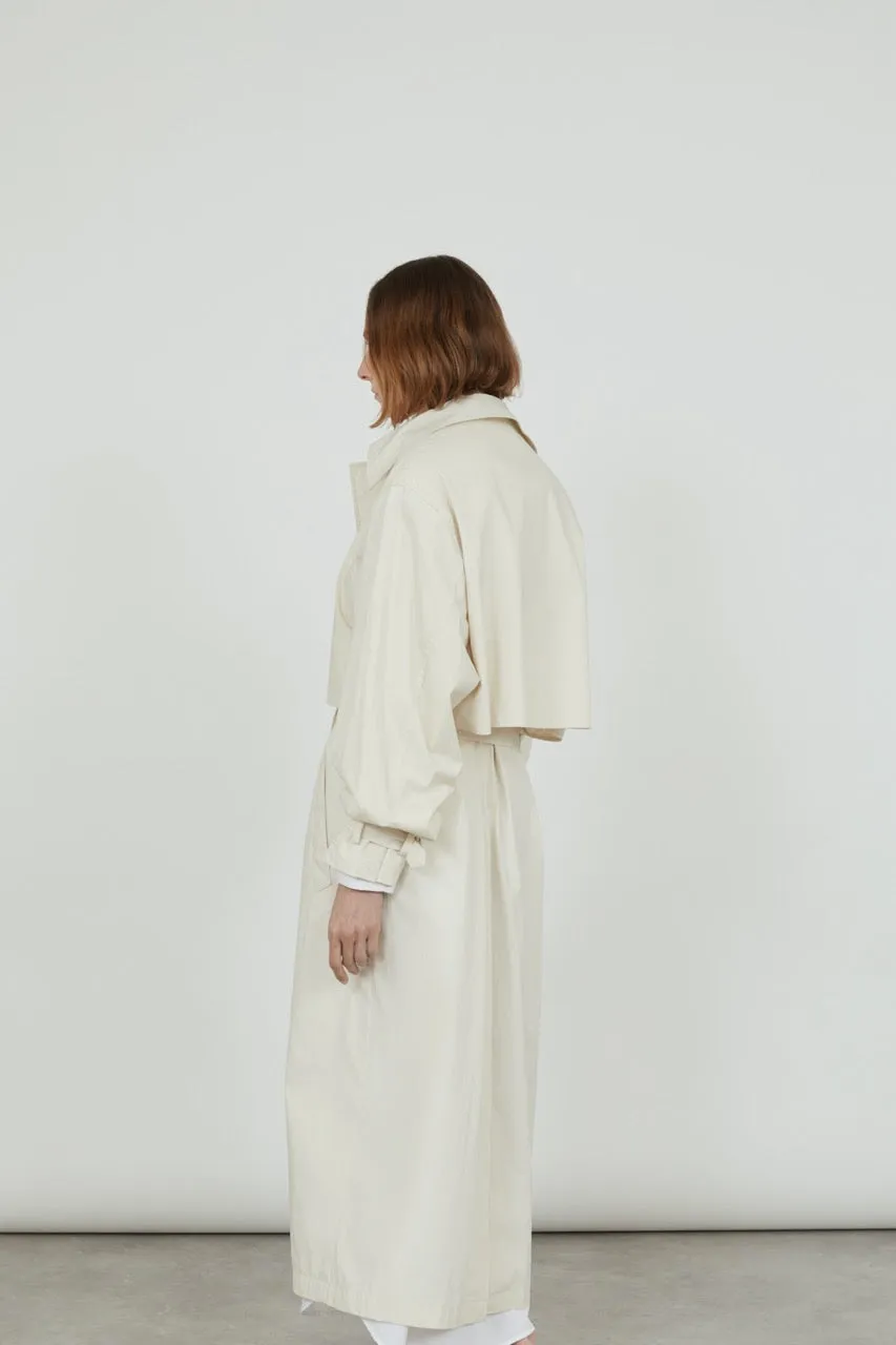 Evelyn coat | Off white - Water repellent cotton