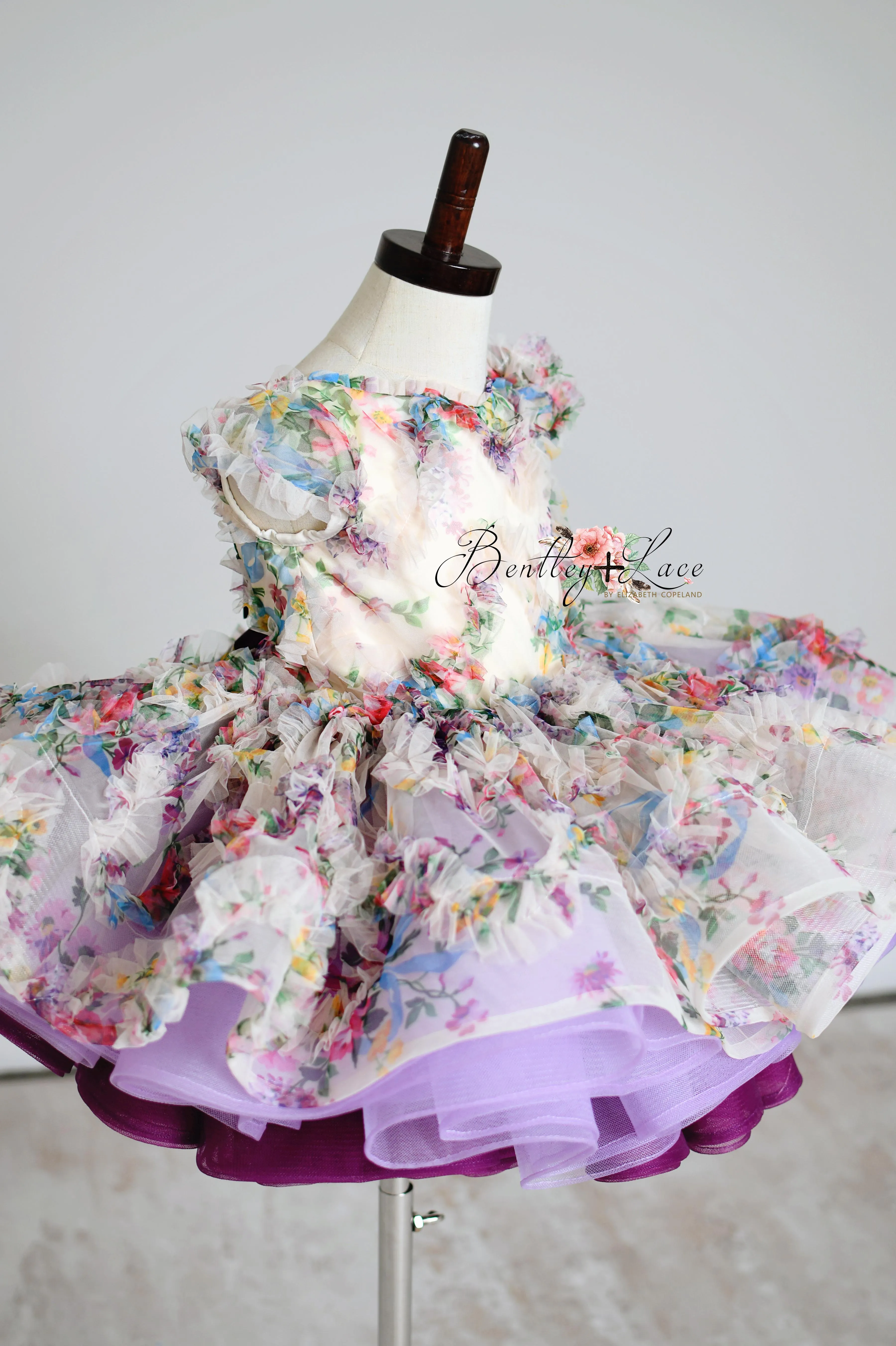 EXCLUSIVE LIMITED RELEASE GOWN - "MEADOW BLOOM" -   Petal length dress  ( 4 Year - 6 Year)