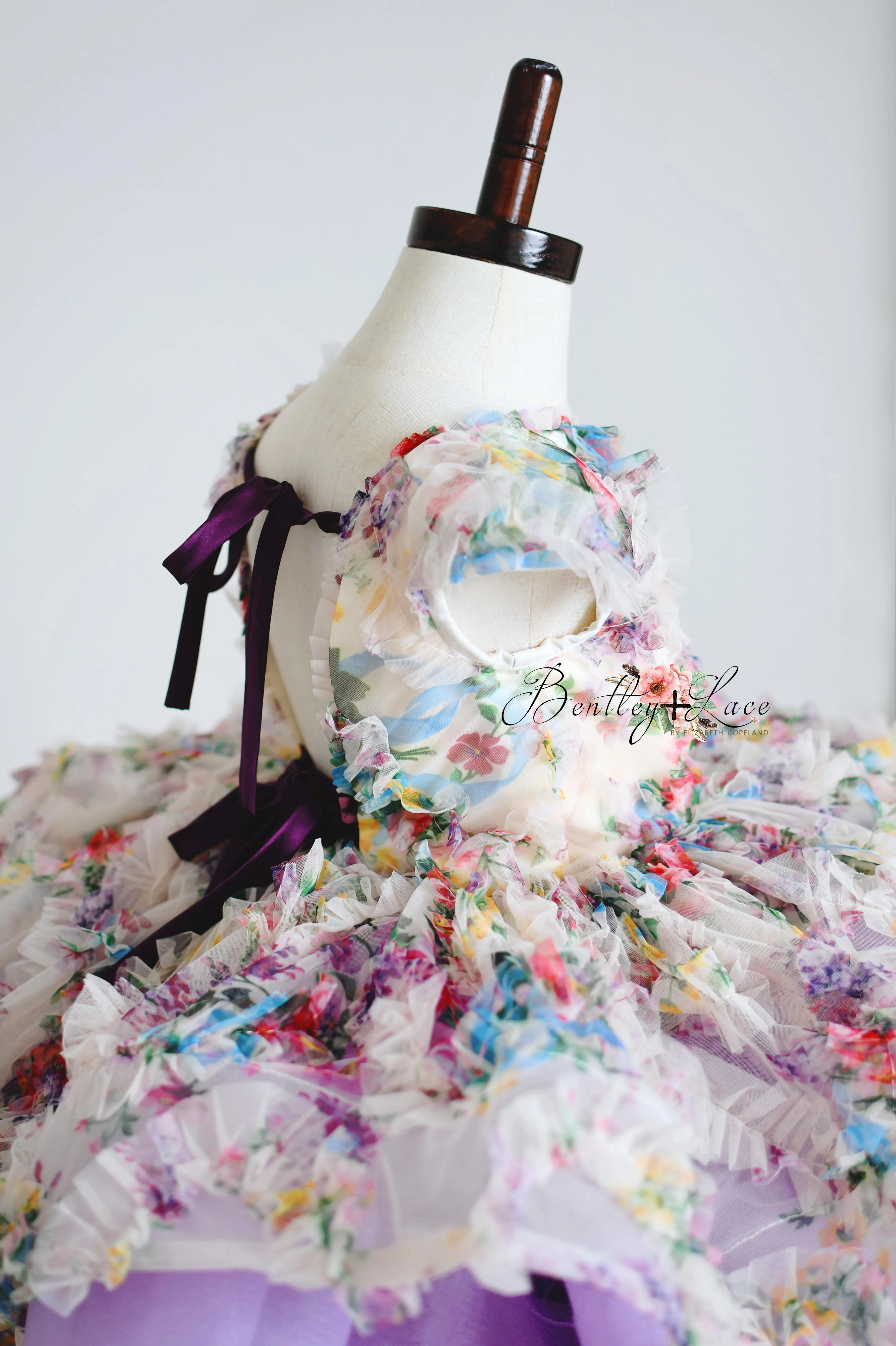 EXCLUSIVE LIMITED RELEASE GOWN - "MEADOW BLOOM" -   Petal length dress  ( 4 Year - 6 Year)