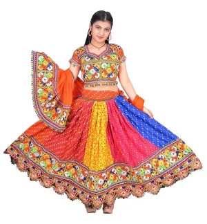 Fancydresswale Gujarati Girl Garba Dress for Girls – Ready-Made Lehenga Choli for Navratri