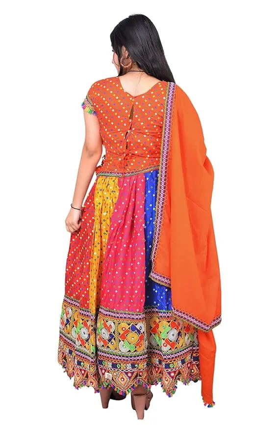 Fancydresswale Gujarati Girl Garba Dress for Girls – Ready-Made Lehenga Choli for Navratri